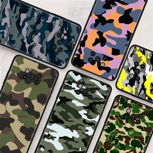 Camouflage Pattern Camo military Army Silicone Soft Pnone Case For Xiaomi Mi Poco X3 NFC Pocophone F1 M3 Pro 5G F3 Back Cover