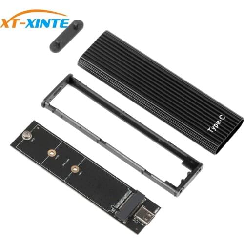 USB3.1 Type-C to M.2 M Key PCI-E 10Gbps SSD Box / Type C M2 for NGFF SATA B Key 6Gbps HDD Enclosure Case 1 Cables Support 2TB