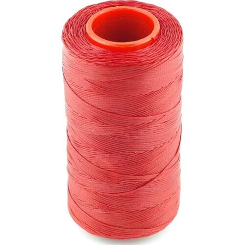 Red 250 Meter 1mm Flat Waxed Wax Thread Cord Sewing Craft for DIY Leather Hand Stitching 11