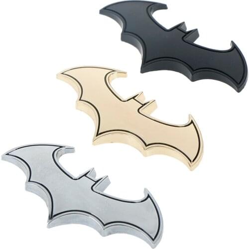 Cool Tail Decal Motorcycle Car Accessories Automobiles Metal Bat Auto Logo Car Styling Metal Bat Badge Emblem 3D Car Stickers