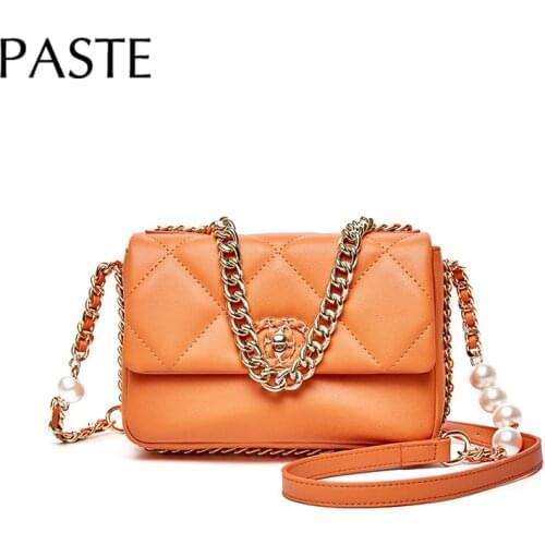 Summer Small Flap Bag Soft Real Leather Crossbody Bag for Women 2020 Shoulder Messenger Bag Fashion Chain Luxury Desinger Purses
