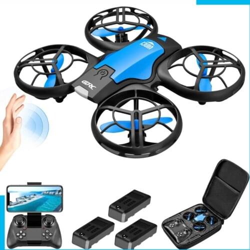 V8 New Mini Drone 4K 1080P HD Camera WiFi Fpv Air Pressure Height Maintain Foldable Quadcopter RC Dron Toy Gift