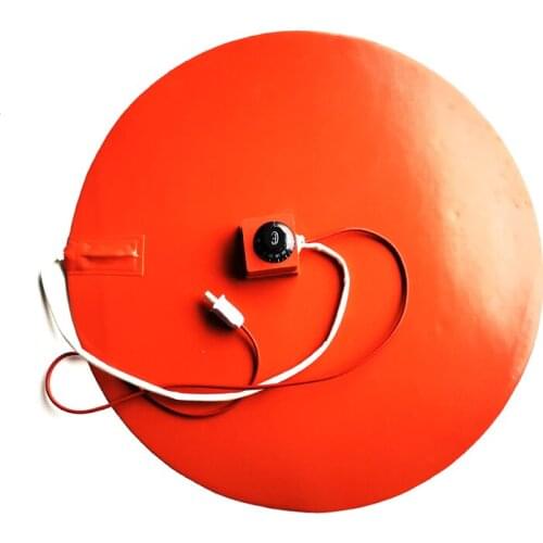 Diameter 600*1.5mm 200V 550W Round Silicone Heater with dial thermostat 1500mm lead wire