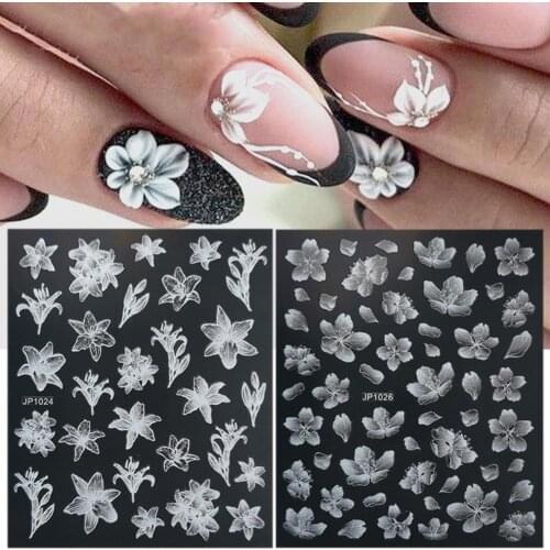Nail Art Sticker Butterfly Moon Engraved Design Beauty Paper Multi-shaped Fingernails Decor for Professional Use