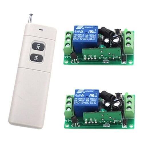 New Arrival DC 12V 1CH RF Wireless Remote Control Radio Switch 433mhz Transmitter Receiver 200m High Sensitivity SKU: 5221