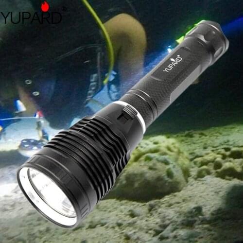 New Super high power Dive LED Professional diving flashlight XHP70.2 Magnetic Switch 1 Modes+26650 battery charger