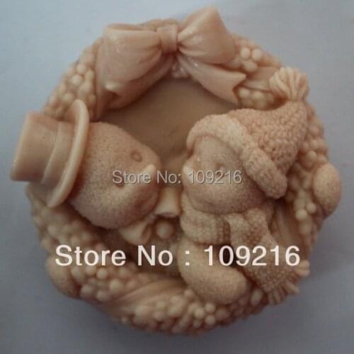 Wholsale!!wholesale!!1pcs Snowman Baby (ZX935) Handmade Soap Mold Crafts DIY Mold