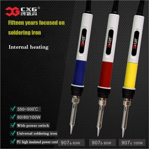 CXG 907a 907b 907c electric soldering iron soldering station portable GBA soldering iron station 220V 60W 80W 100W