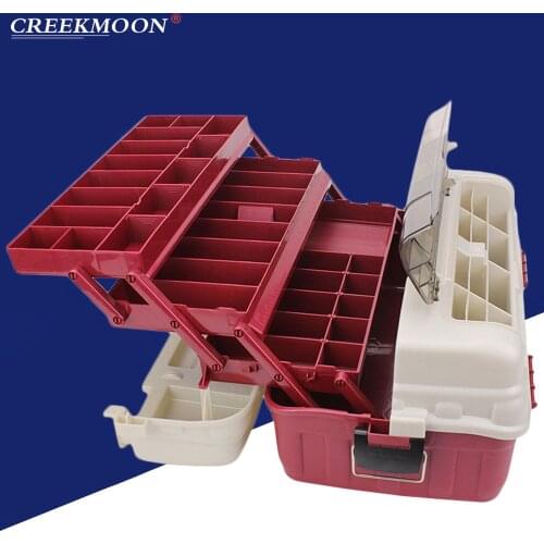 Portable Fishing Box Multi-Layer Fish Lures Organizer Box Durable Fishing Lure Storage Case 4 Layers Plastic Organizer New