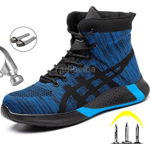 Work Safety Boots Men Winter Boots Indestructible Safety Shoes Men Steel Toe Shoes Puncture Proof Work Sneakers Male Work Boots