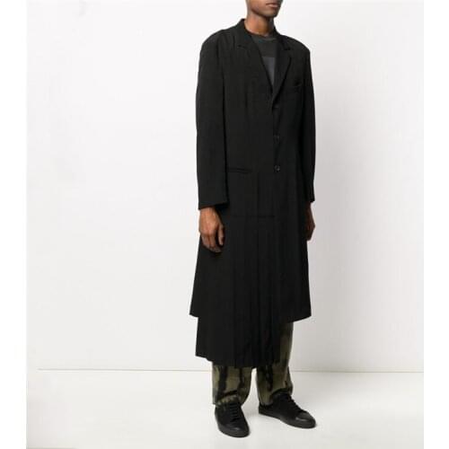 S-6XL!! 2020 The spring and autumn Korean version of the large size suit mens long suit casual loose windbreaker jacket