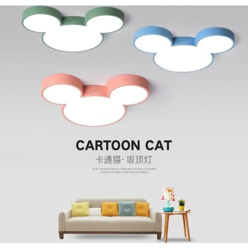 Nordic macaron lustre Mickey Modern Led Chandelier for Children Room Kid Room Deco chandelier lighting led lamp fixtures
