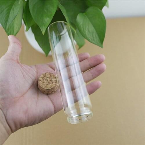 24pcs/lot 37*150mm 125ml Glass Bottles Storage Jar for Spice Corks spicy Bottle Candy Containers Vials With Cork Stopper
