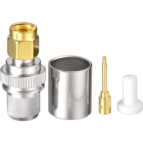 Superbat SMA Plug PC/LAN Crimp for Coaxial Cable RG8 RG213 LMR400 10PCS