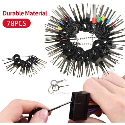 Terminal Ejector Kit Tools 78pcs Wire Connector Extractor Automotive Terminal Wire Terminal Removal Tool Car Pin Kit