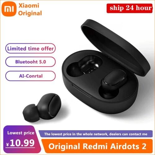 NEW Original Xiaomi Redmi Airdots 2 True Wireless Bluetooth 5.0 TWS Earphone Headset Left Right Low Lag Mode Stereo Auto Link