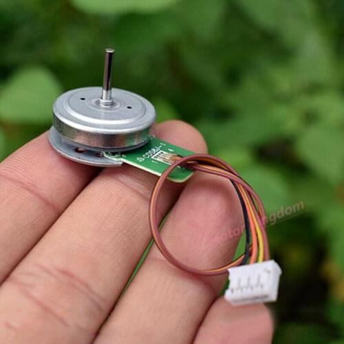CDS8J-1 Micro Small 22mm Ultrathin DC Brushless Motor Outer Rotor 3-Phase 4-Wire 6V-7.2V Engine for DVD VCD