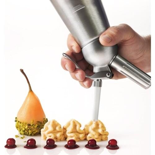 2019 Capacity 1000ml Whole Aluminum Whipped Cream Dispenser Pint Gourmet Whipper Stainless Steel Decorating Nozzles