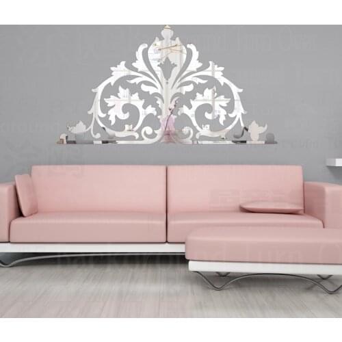 Mirror Wall Stickers Room Decoration Decor Decals Sticker House Royal Palace Luxury Headboard Retro Vintage Border Frame R103