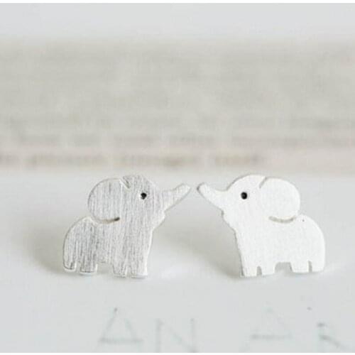 Wholesale 10 Pairs Cute Little Snubby Nose Elephant Stud Earrings Fashion Ear Women Piercing Accessories Can Mix Color