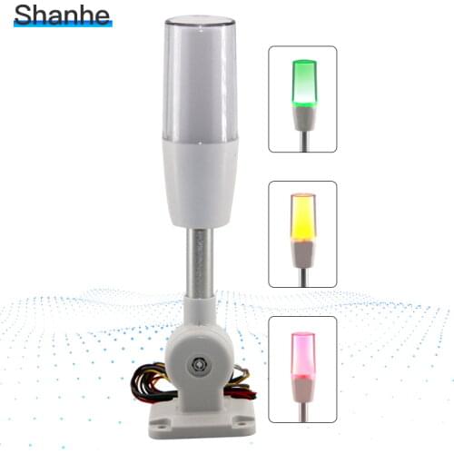 1 layer Tricolor Folding 24V Led Warning Lamp Alarm Led Signal Tower Caution Light For CNC Machines Indicator Fault Safety Light