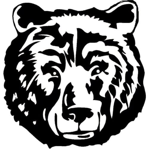 14.4*15CM Wild Big Bear Head Car Stickers Creative Car Styling Decal Animal Accessories Laptop Suitcase Skateboard Sticker