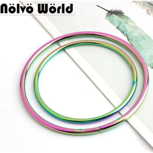 2-10-20pcs Rainbow inside 89mm 3.5 Inch Big Circle Rings for women bags handbags round metal handle frame