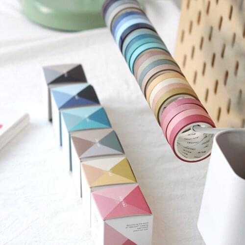 24 color paper masking tape set Slim 9mm decoration washi tapes marker sticker scrapbooking ablum frame diary Stationery A6729