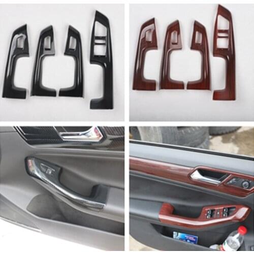 4pcs/lot Car stickers ABS carbon fiber grain car window lift panel decoration cover for Volkswagen vw 2015-2018 Jetta 6 MK6