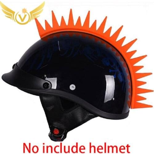 Helmet accessrioes Sticker 5 Colors Mohawk Reflective Rubber Dirt Biker Motocross Biker Uneven Saw Blade Fire Motorcycle Helmet