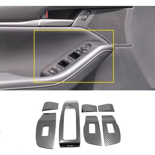 Stainless Steel for Mazda 3 Axela 2019 2020 Accessories Car Door Window Glass Lift Control Switch Panel Cover Trim Car Styling