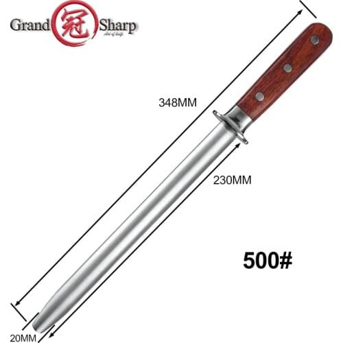 Professional Alloy Steel Round Shank Sharpening Rod Kitchen Knife Sharpener Knife Shears Scissor Sharpening Stick Sharpener Tool