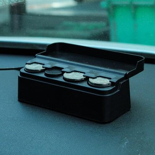 Automatic Car Interior Euro Organizer Storage Contains Coins Purse Wallet Holder Auto Coin Box Capsules Change Money Storage