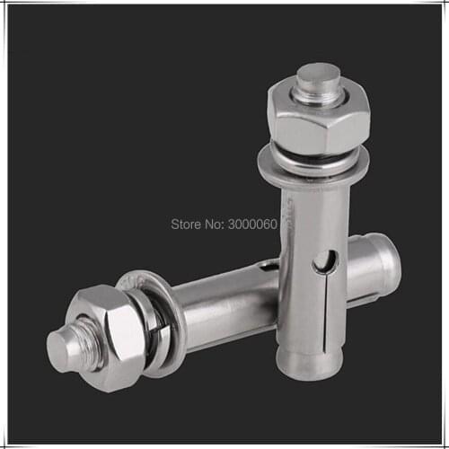 M8x60mm Stainless Steel 304 Sleeve Expansion Anchor Bolt 20pcs/lot