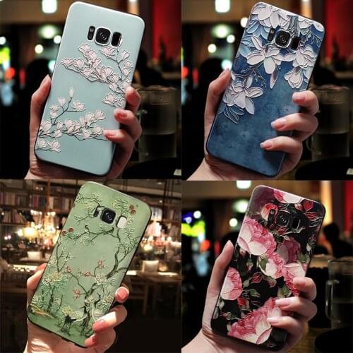 3D Flower Relief Case For Samsung Galaxy S10e A40 A70 J2 J5 J7 Prime J3 2017 2016 J4 J6 Plus J8 2018 Note 8 9 S10 Plus TPU Cases
