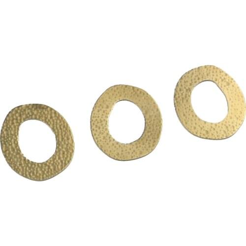 43*37.5mm double-sided wave dot irregular disc shaped oval pendant brass earrings necklace accessories