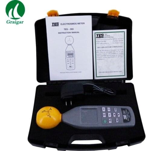 TES593 EMF Meter Triaxial Data Logger TES-593 For Isotropic Measurements of Electromagnetic Fields Triaxial Measurement