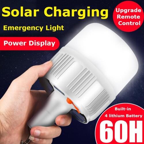 Firya Portable Solar LED Bulb Charging Energy Saving Night Lights Market Lamp Power Outage Emergency for Outdoors Camping Tent
