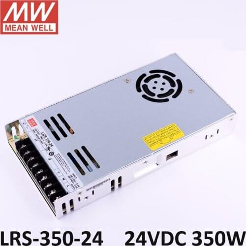 Hot sale Meanwell LRS switch power supply 90-132V/180-264V AC to 24V DC converter LRS-350-24 single output 24V 350W power supply