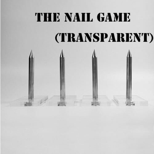 6Pcs 100% safe Nail Roulette The Nail Game Transparent Or Wooden Magic Tricks Stage Close Up Crush Paper Bag Magia Gimmick