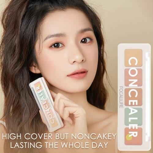 FOCALLURE Concealer Smooth Comfortable Long Last Concealer Powder Waterproof Oil-control Natural Balance Sink Color for Girl