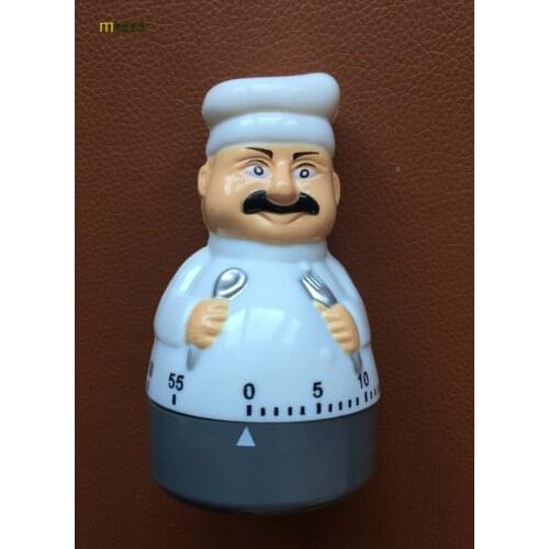 1PC High quality ABS Plastic Cooking Timer Cartoon Mini knife and fork chef Kitchen timer kitchen Accessories OK 0300
