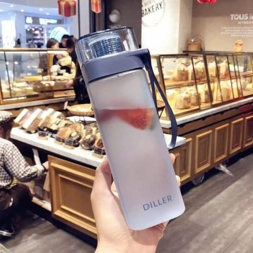 New Sports Water Bottle Plastic Matte Water Cup Outdoor Travel Portable Leakproof Drinkware Plastic Water Bottle 400/550/700ML