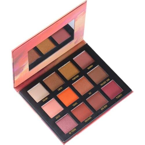 New 12 Colors Marble Eyeshadow Paper Case Makeup Eye Shadow In One Palette Include Matte Pearl Natural Shimmer Glitter Shadow