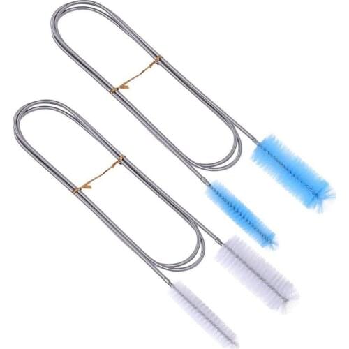 New 2pcs 155cm Aquarium Cleaning Brush Double Ended Flexible for Tube Brush Hose Pipe