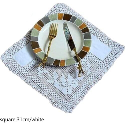 NEW Lace cotton table place mat embroidery coffee placemat pad Christmas glass drink coaster cup mug tea dining doily kitchen