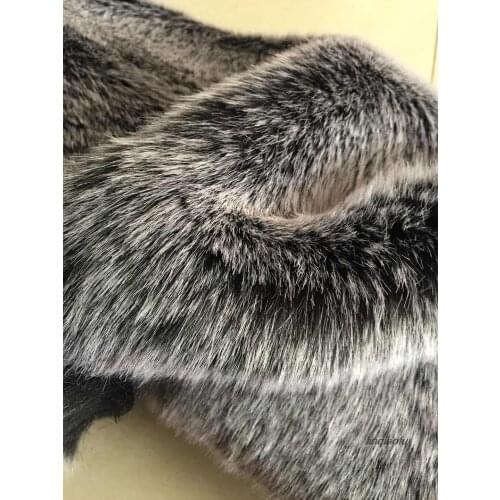 Extra thick dyed fox fur plush fabric. High-grade imitation fur clothing fur collar fabric