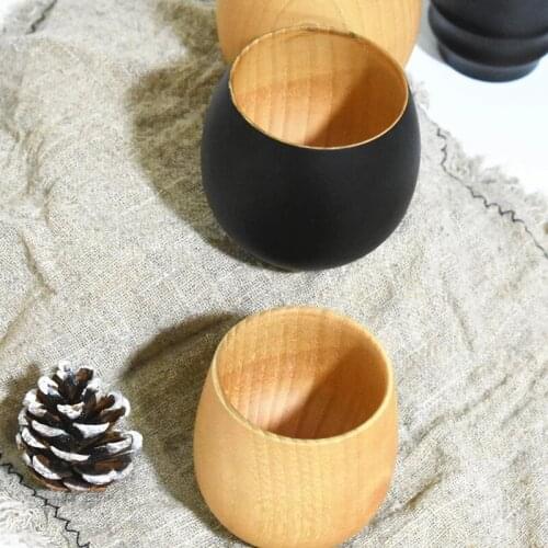 250ML Office Wooden Tea Milk Cup Whole Wood Coffee Mug Beer Water Bottle Cup