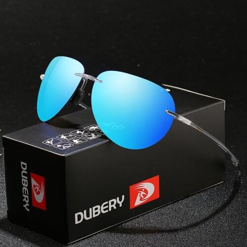DUBERY Vintage Sunglasses UV400 Mens Sun Glasses For Men Driving Black Square Oculos Male 8 Colors Model 132