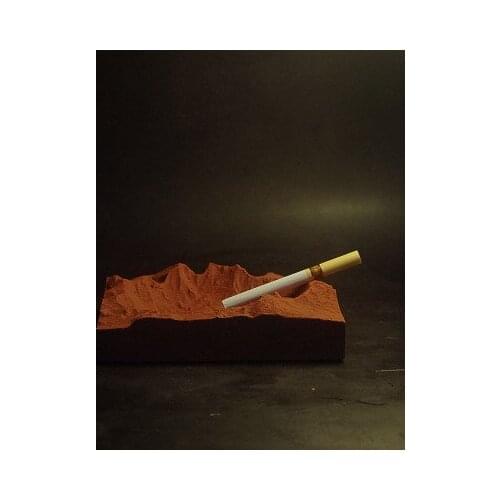 Vintage Wonders of the World Crater Ashtray Cement Plaster Home Decoration Cigarette Storage Holds Crafts Birthday Gifts